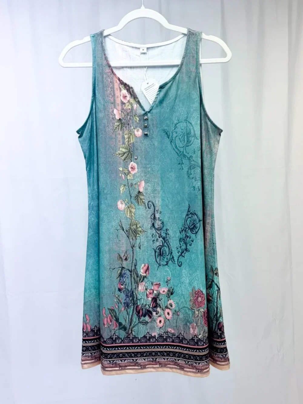 Made With Heart Women's Boho Summer Sun Dress Medium - Picture 2 of 13